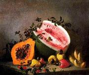 unknow artist Papaya and watermelon Sweden oil painting artist